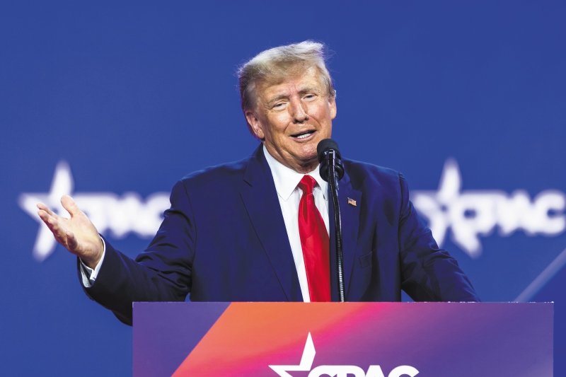 El expresidente de Estados Unidos, Donald Trump, durante una conferencia conservadora.