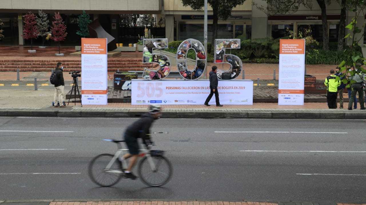 Bogotá rinde homenaje a las víctimas fatales en accidentes de tránsito