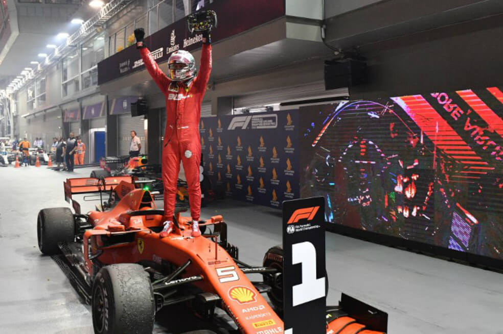 Sebastian Vettel se quedó con el Gran Premio de Singapur