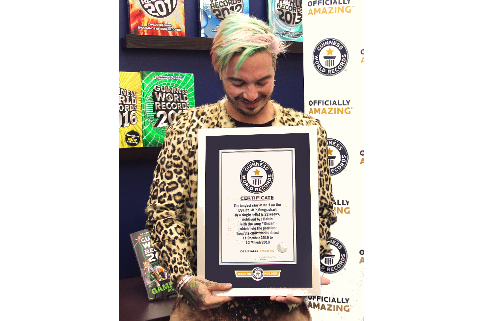 Gracias a «Ginza», J Balvin tiene un récord Guinness