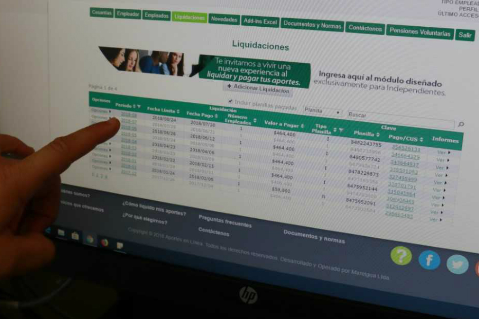 Mes vencido pagarán seguridad social independientes y contratistas