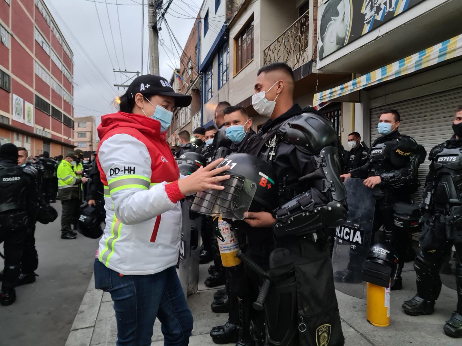 Personería inspecciona los equipos del Esmad y el centro de detención en Bogotá