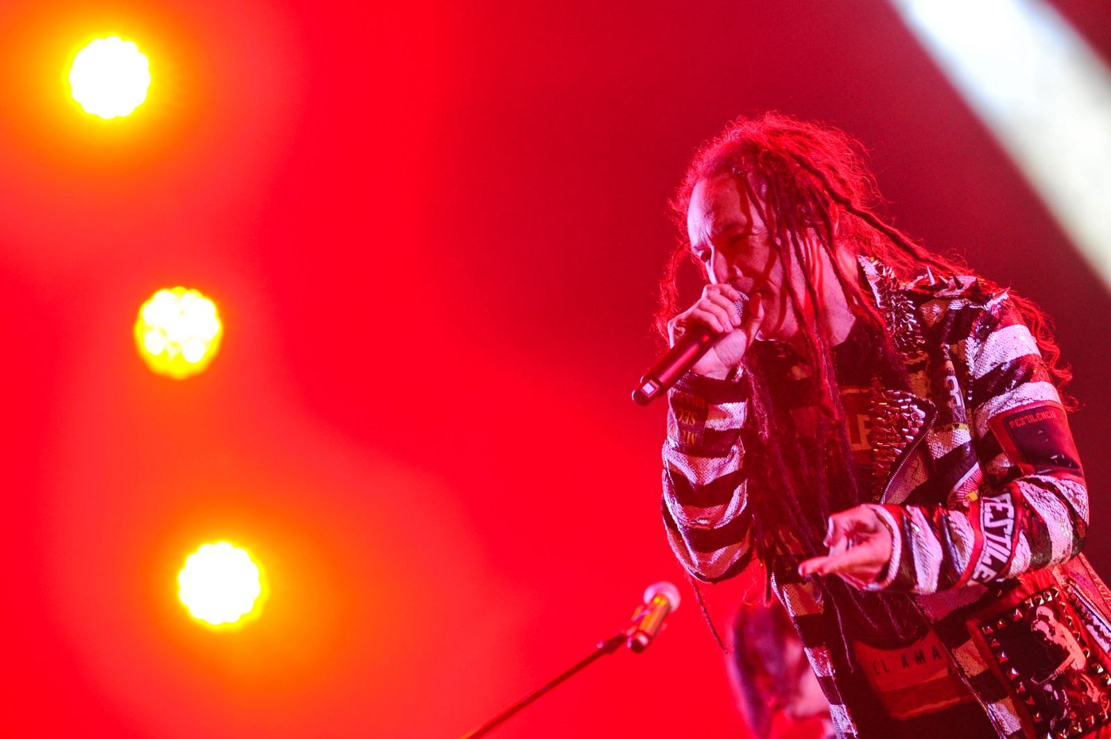 Dilson Díaz, vocalista de La Pestilencia, la banda de punk y rock.