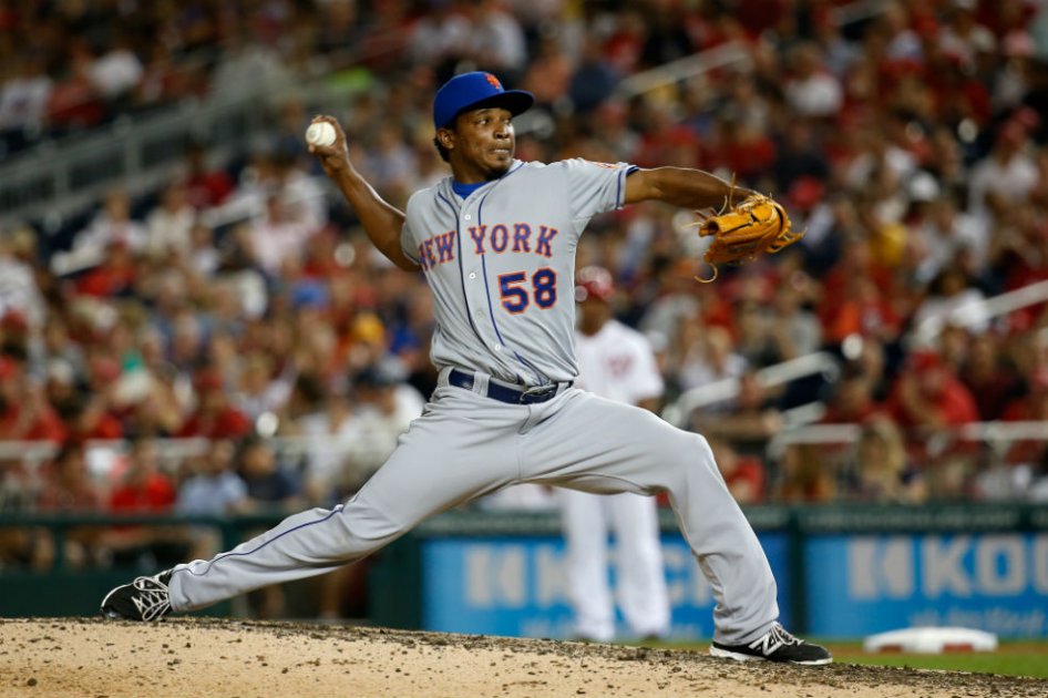 Jenrry Mejía lanzador de los Mets de Nueva York. Foto: AFP
