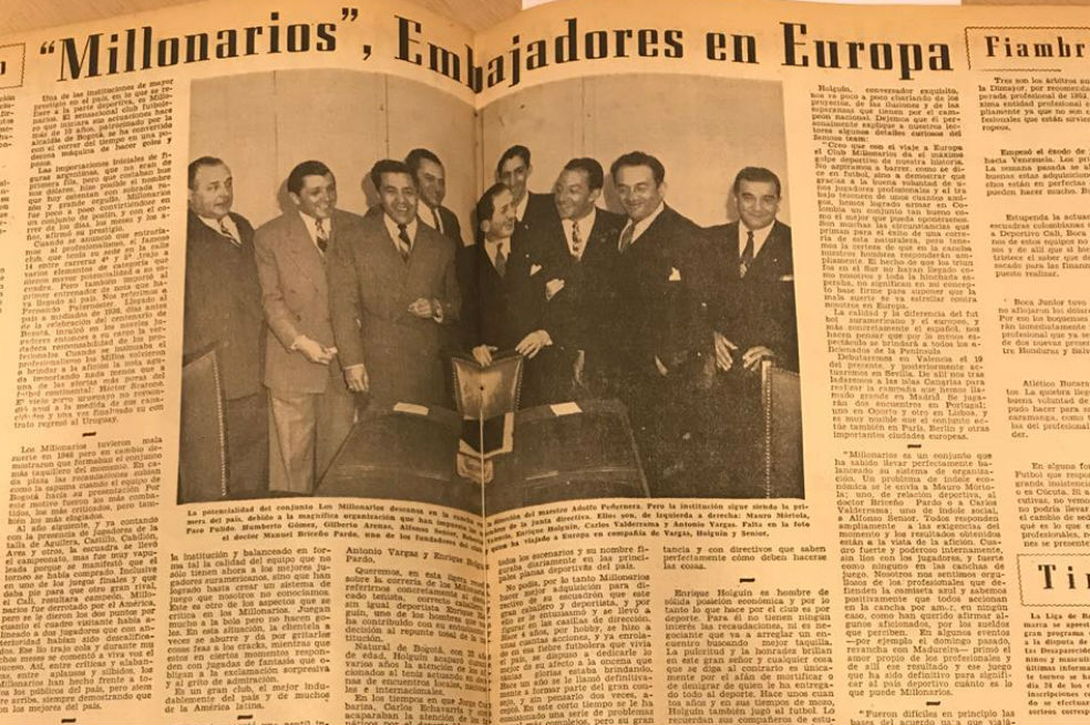 1952, Millonarios ante los ojos de Europa