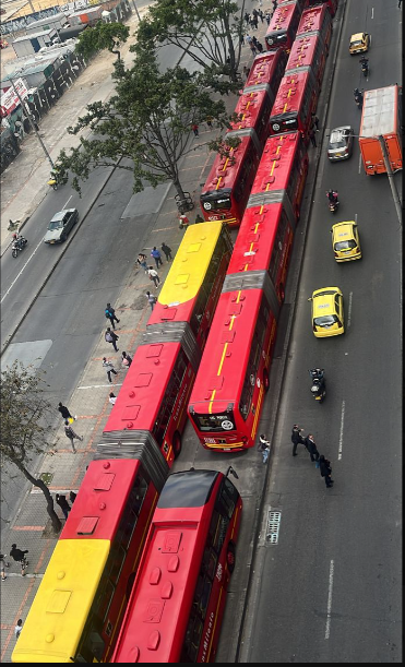 Movilizaciones afectan circulación de Transmilenio en algunos puntos de la ciudad