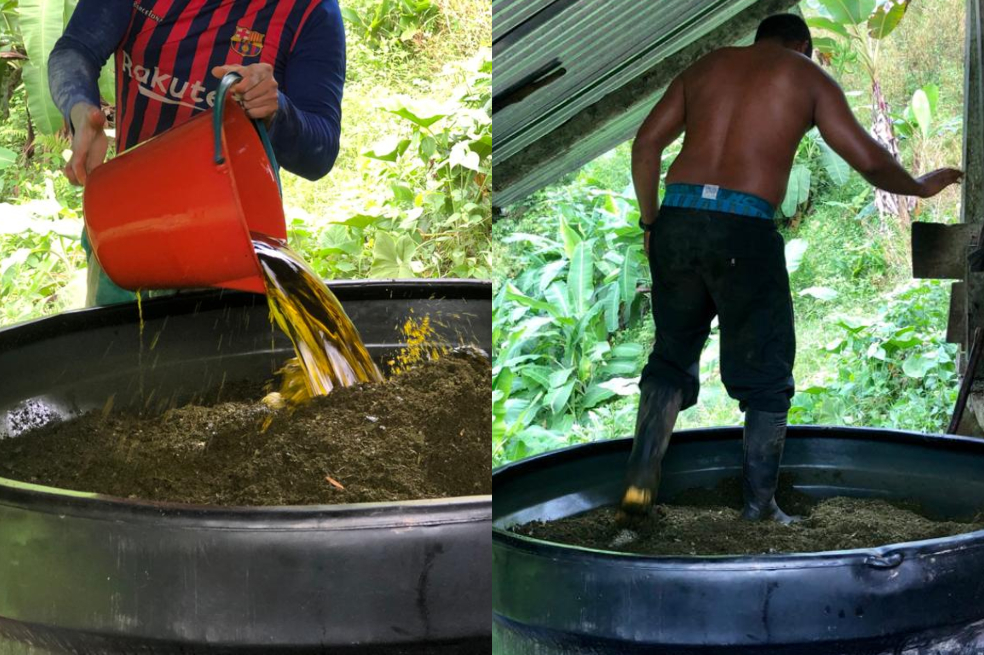 Los que raspan la hoja de coca para procesarla son los recolectores, o raspachines, que son a los que les toca más duro. Ellos se ganan $7 mil por arroba de hoja de coca recolectada. Una arroba son unos 12 kilos. Ahí ya depende de cuánto se puedan echar al hombro durante el día. Los hombres se cogen de 11 arrobas para arriba, hay hombres que cogen harto. Se pueden hacer $80 mil, $90 mil al día. Una de mujer se coge las cinco, seis, máximo siete arrobas. Se paga cuando ya se termina la raspa, o la cosecha. Después de eso, los recolectores arrancan para otra finca que tenga cosecha. Y así.