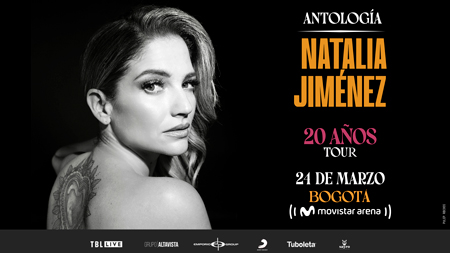 Natalia Jiménez en concierto en el Movistar Arena de Bogotá. ¡No te lo pierdas!
