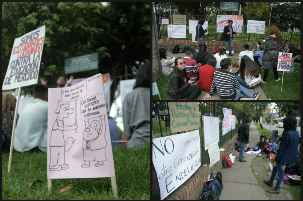 Clases en las calles: así protestan los estudiantes de la Universidad Nacional