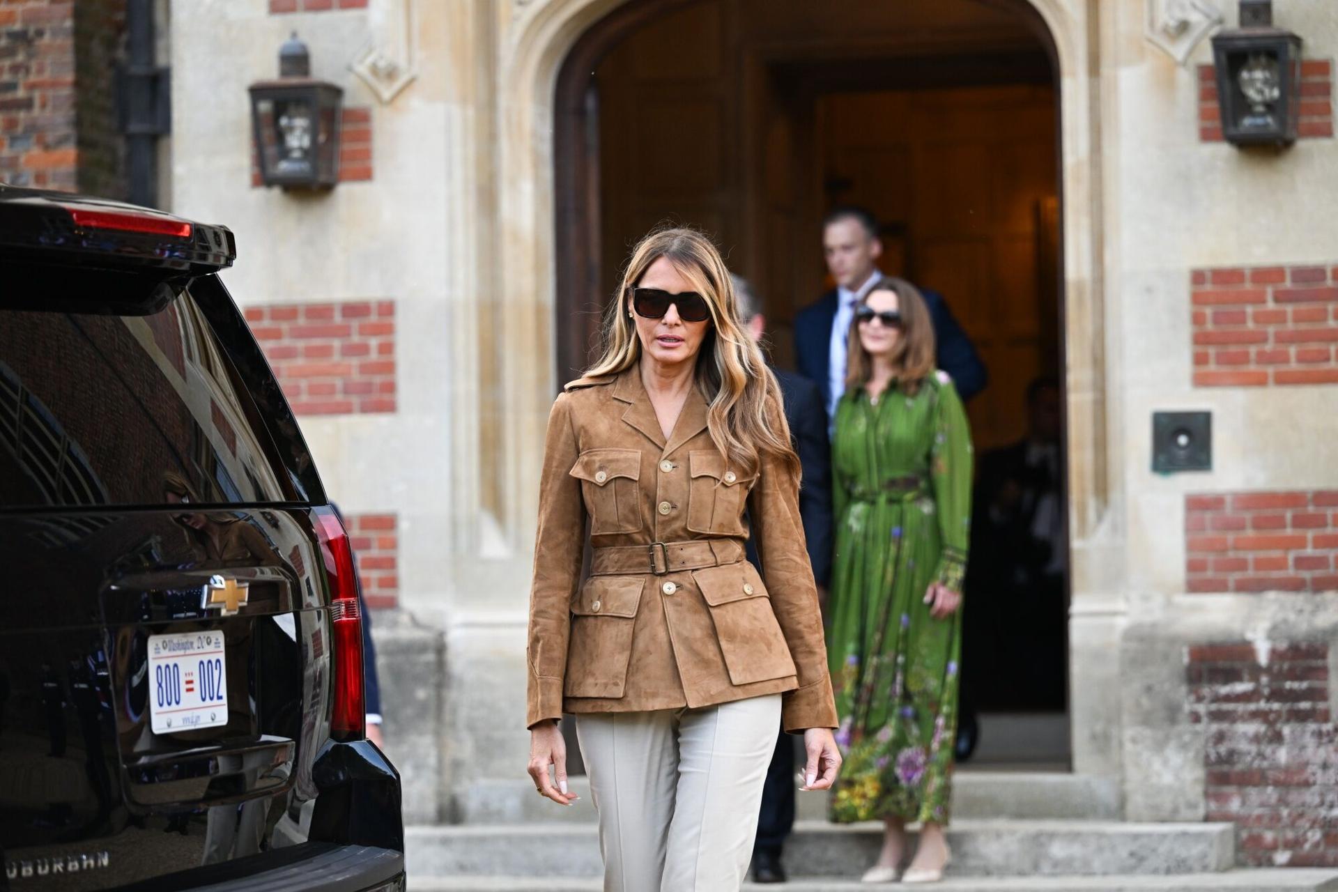 Los guiños diplomáticos de la moda de Melania Trump en el Reino Unido