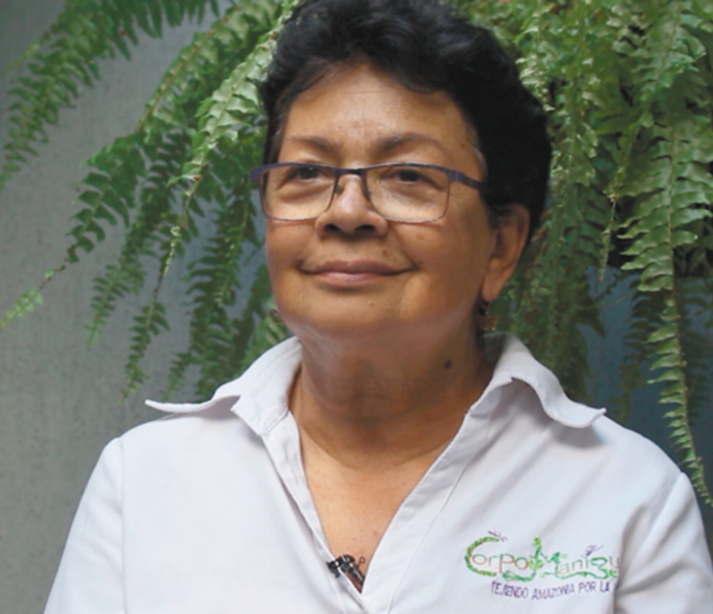 Fanny Gaviria en la sede de CorpoManigua, organización que fundó y actualmente integra.