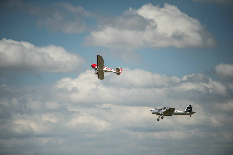 En imágenes: La competencia de aviones “vintage”