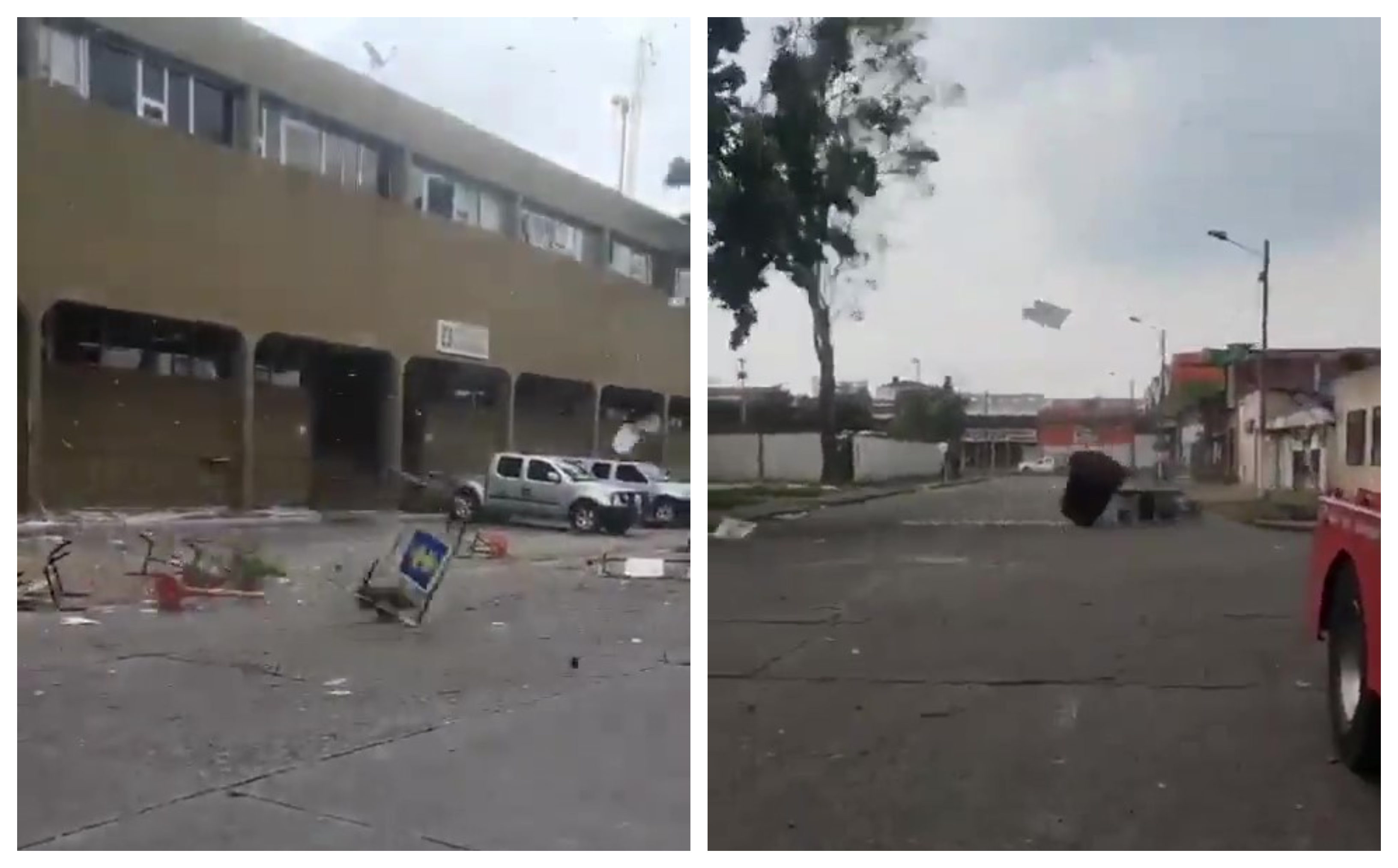 (VIDEO) Vea el fuerte vendaval que se llevó tejados y avisos en Bogotá
