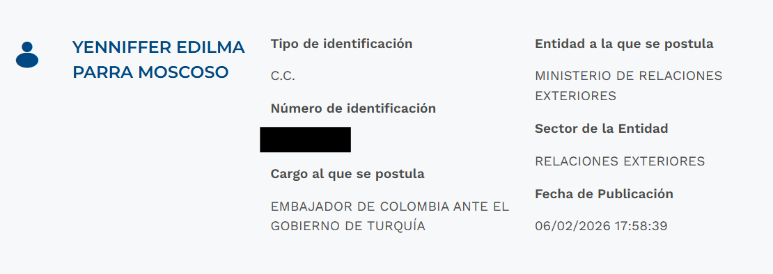 Embajadora en Turquía