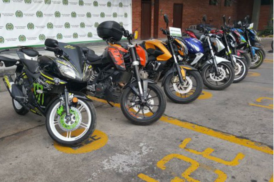 La banda hurtó un al menos centenar de motocicletas avaluadas en alrededor de $500 millones. /Policía de Bogotá