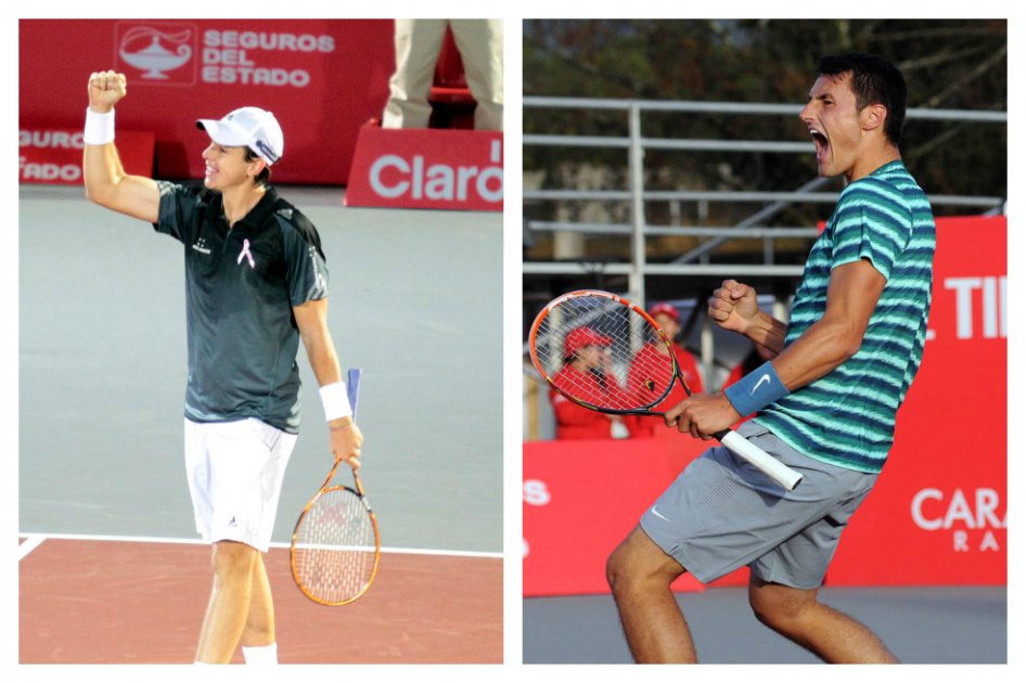 González y Tomic celebran sus triunfos. 