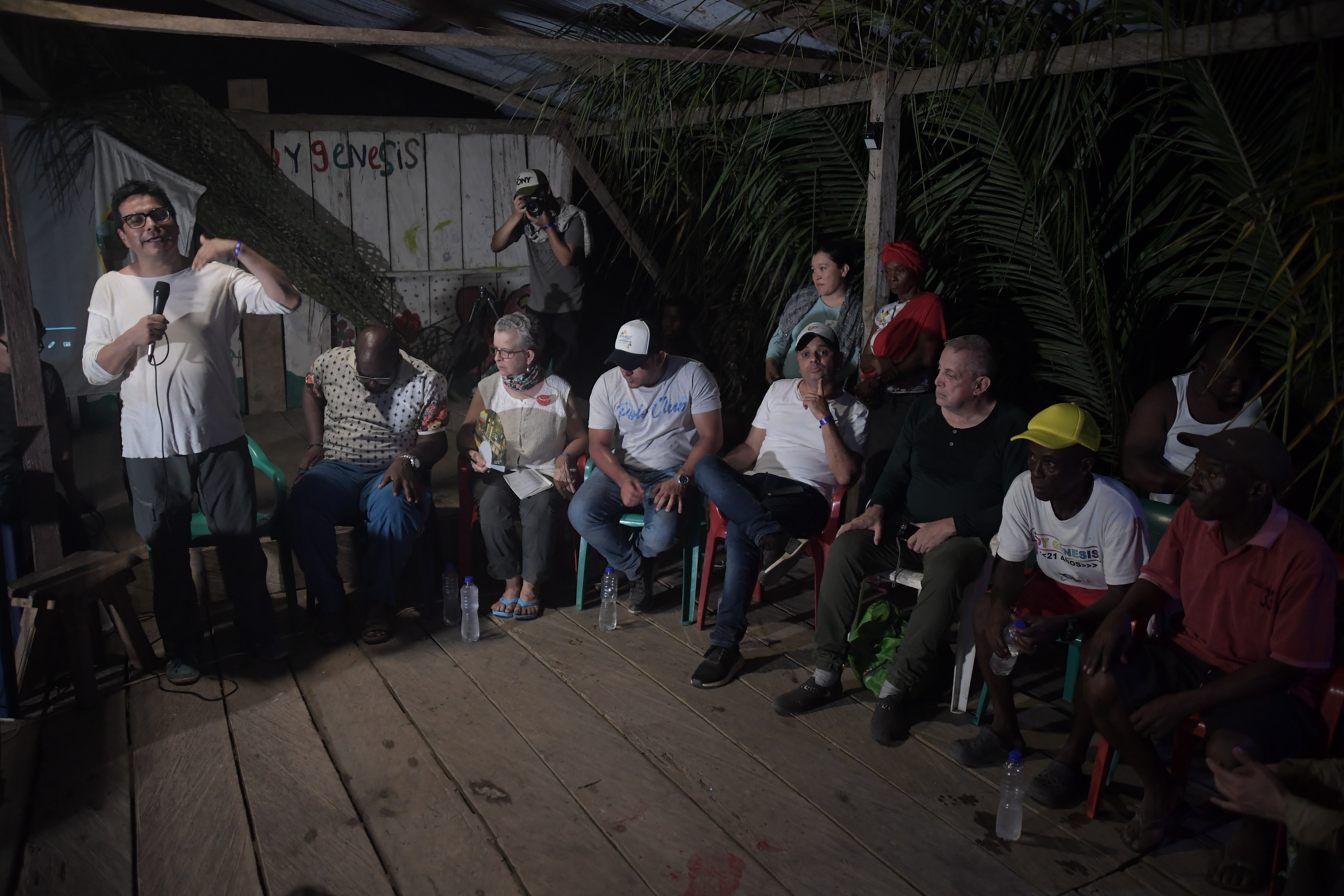 Danilo Rueda, como director de la Comisión Intereclesial de Justicia y Paz, en a comunidad de Cacarica (Chocó), en marzo de 2019.