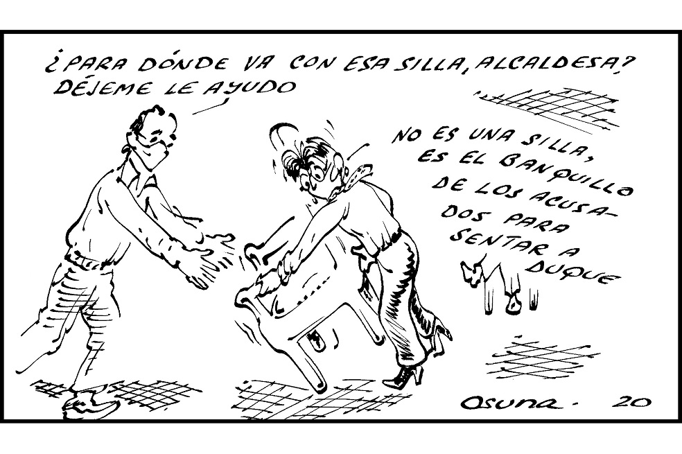 Y ella, incólume