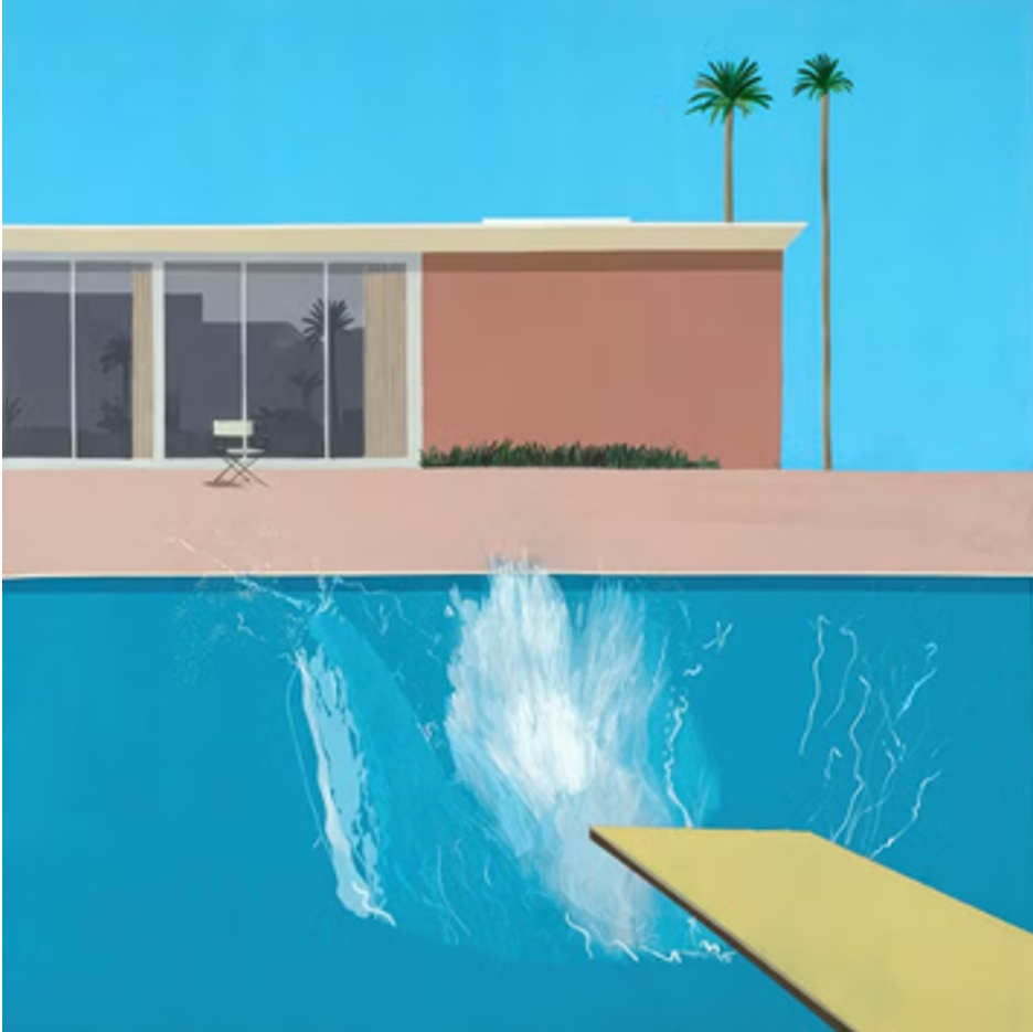 A Bigger Splash, obra de David Hockney, pintor, proyectista, escenógrafo, impresor y fotógrafo británico.
