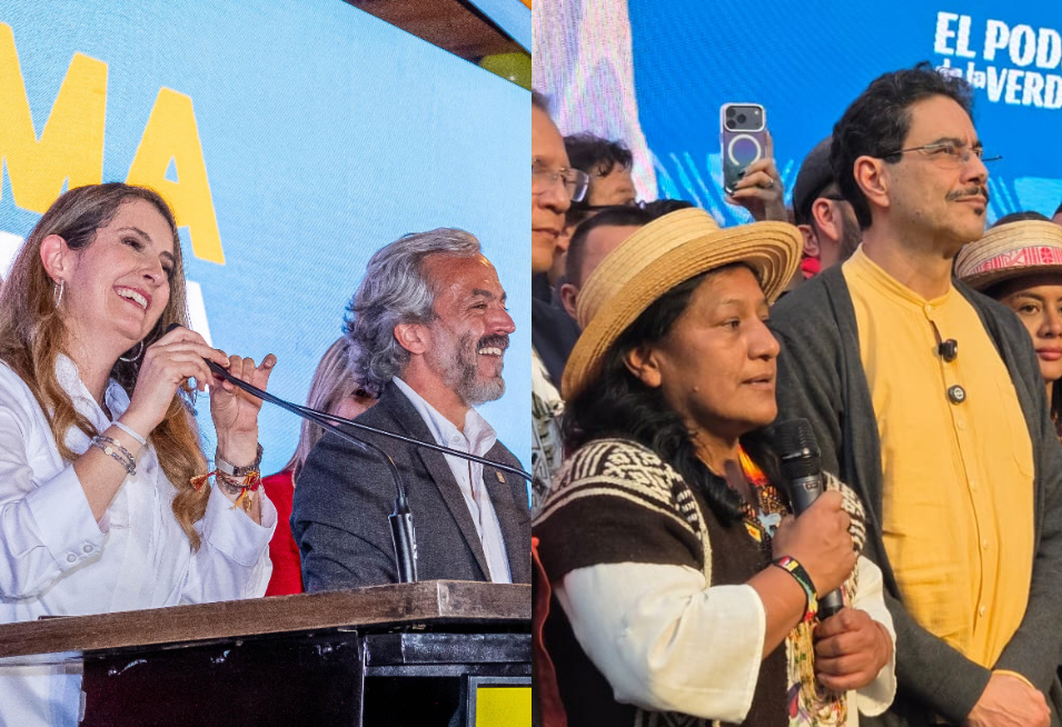 De izquierda a derecha: Paloma Valencia, Juan Daniel Oviedo, Aida Quilcué e Iván Cepeda.