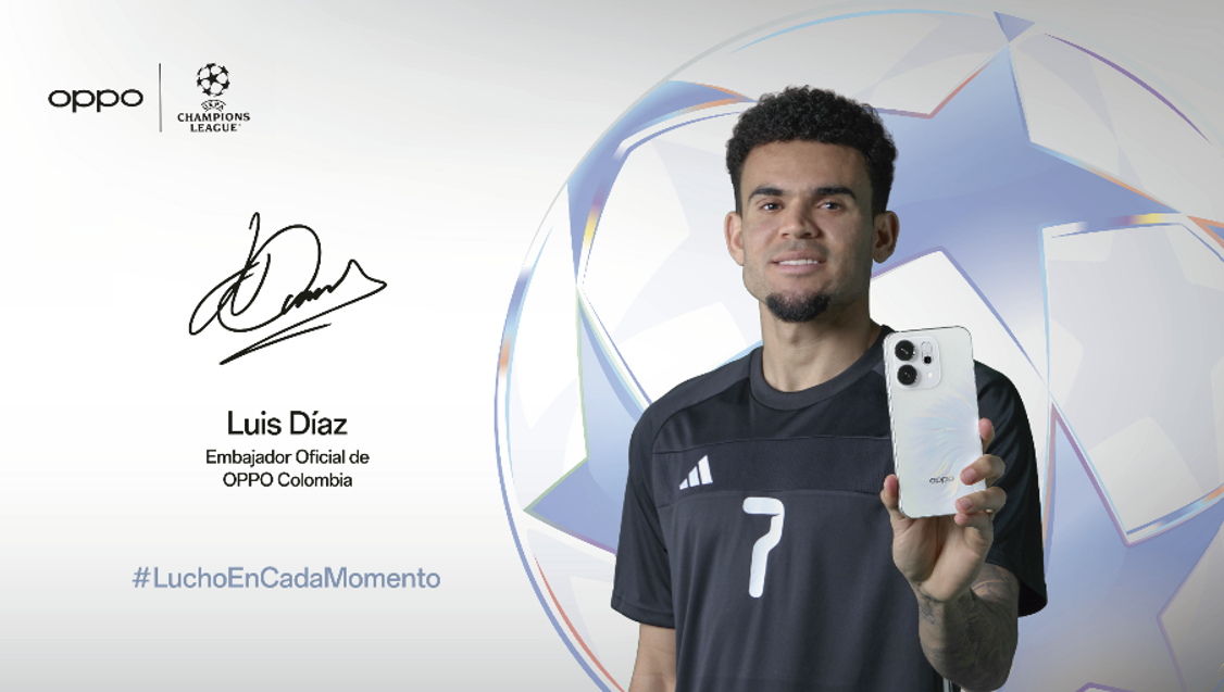 OPPO anunció a Luis Diáz como embajador de marca en Colombia