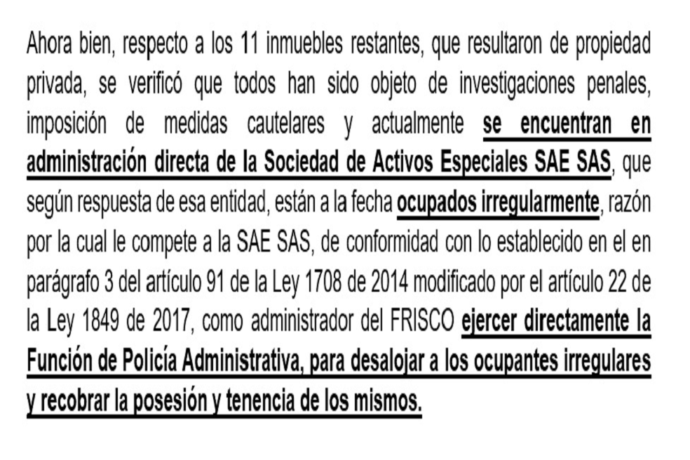 Este es uno de los documentos del expediente sobre el rastreo a los 12 predios en el Cauca.