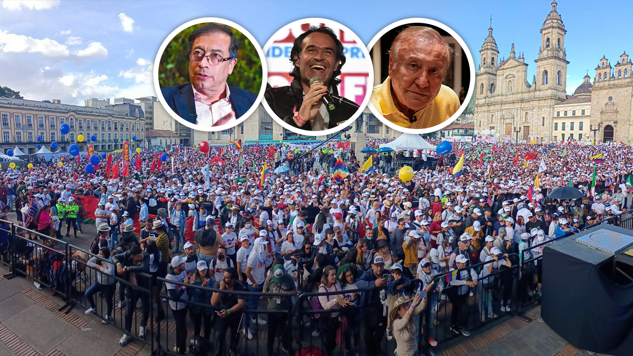 Así fue el cierre de campaña de Petro, Gutiérrez y Hernández