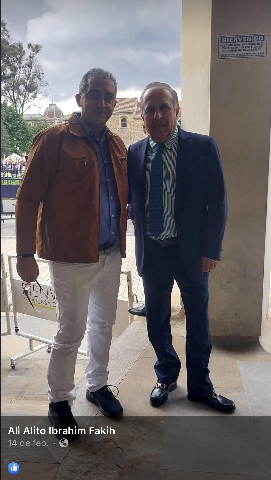 Alí Ibrahim Fakih ‘Alito’ con Guillermo Reyes, ministro de transporte