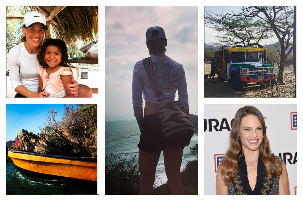 Postales de Colombia que Hilary Swank guarda en su Instagram