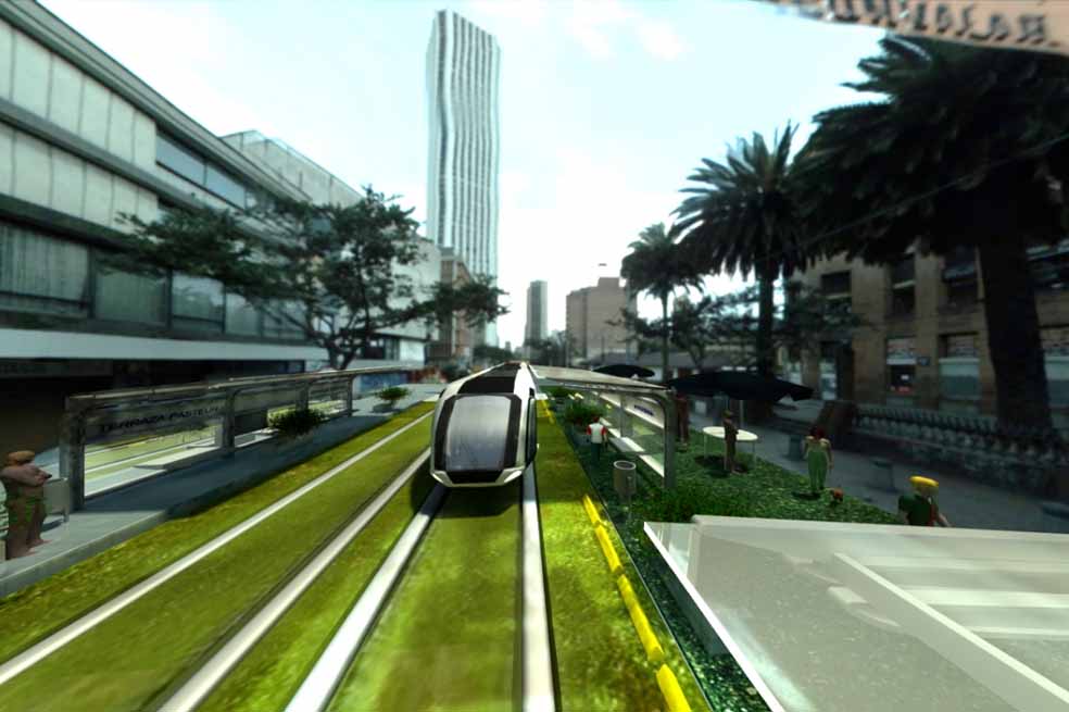 Modelo del metro ligero en la 7ª. /Cortesía