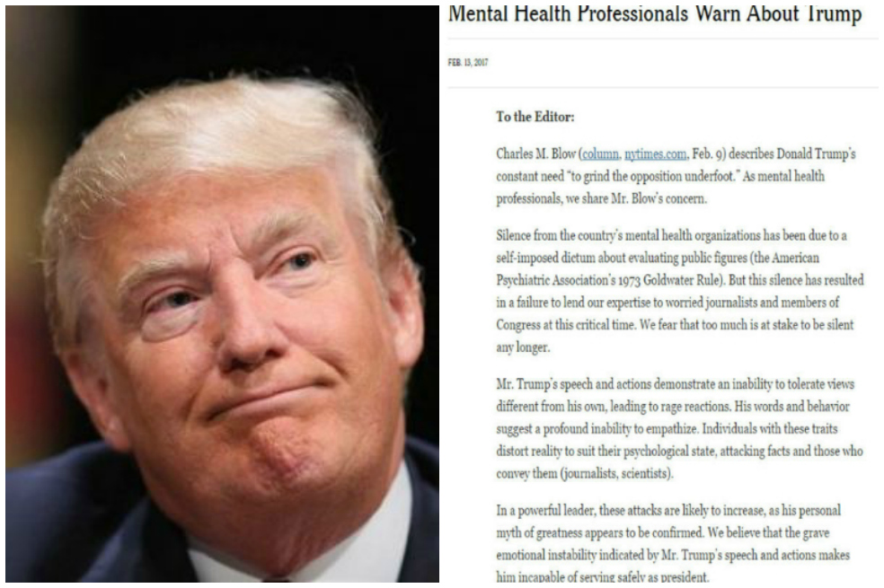 Psiquiatras y psicólogos advierten sobre la salud mental de Trump