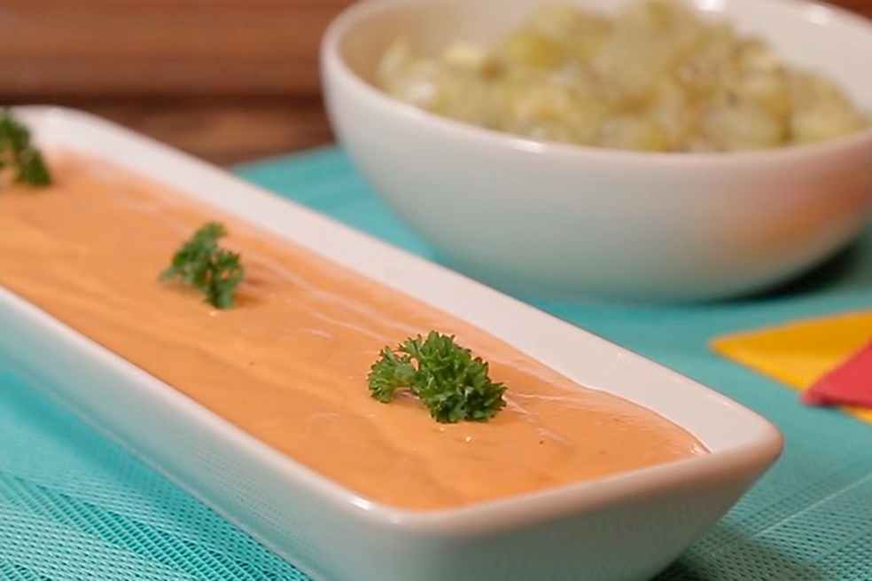 Salsa francesa con calabaza asada