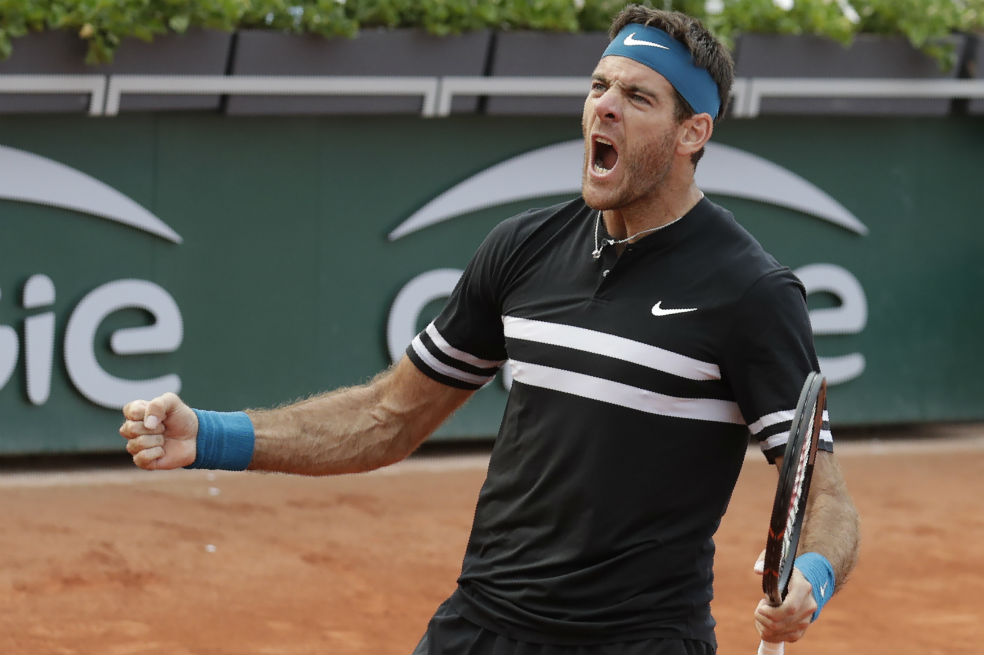 Juan Martín del Potro, a cuartos de final del Roland Garros
