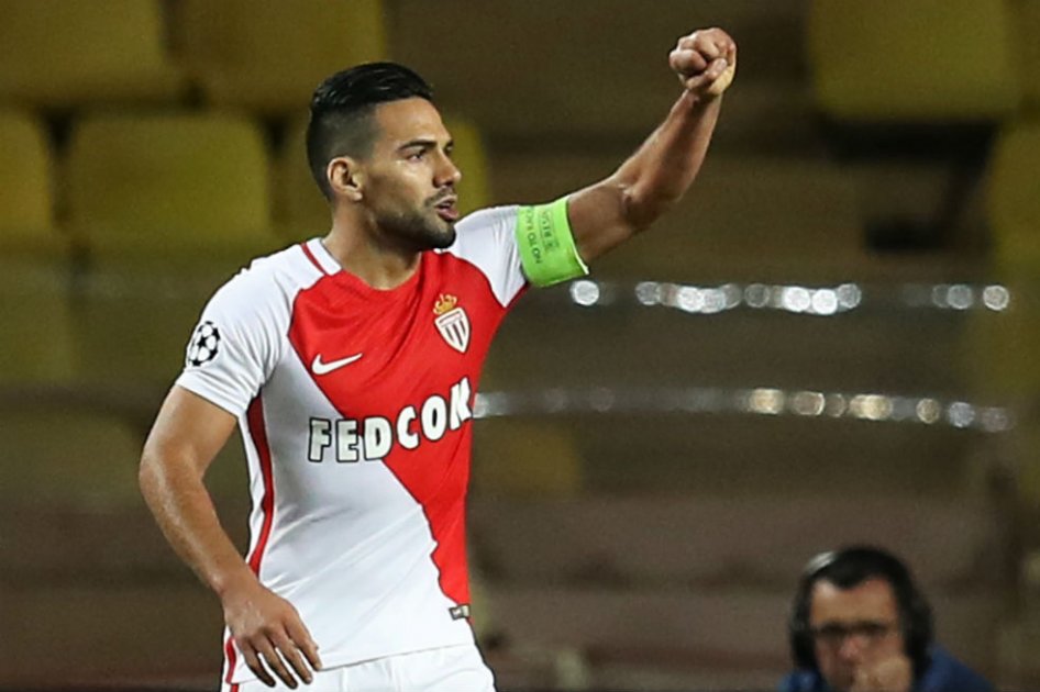 Falcao, delantero del Mónaco. Foto: AFP