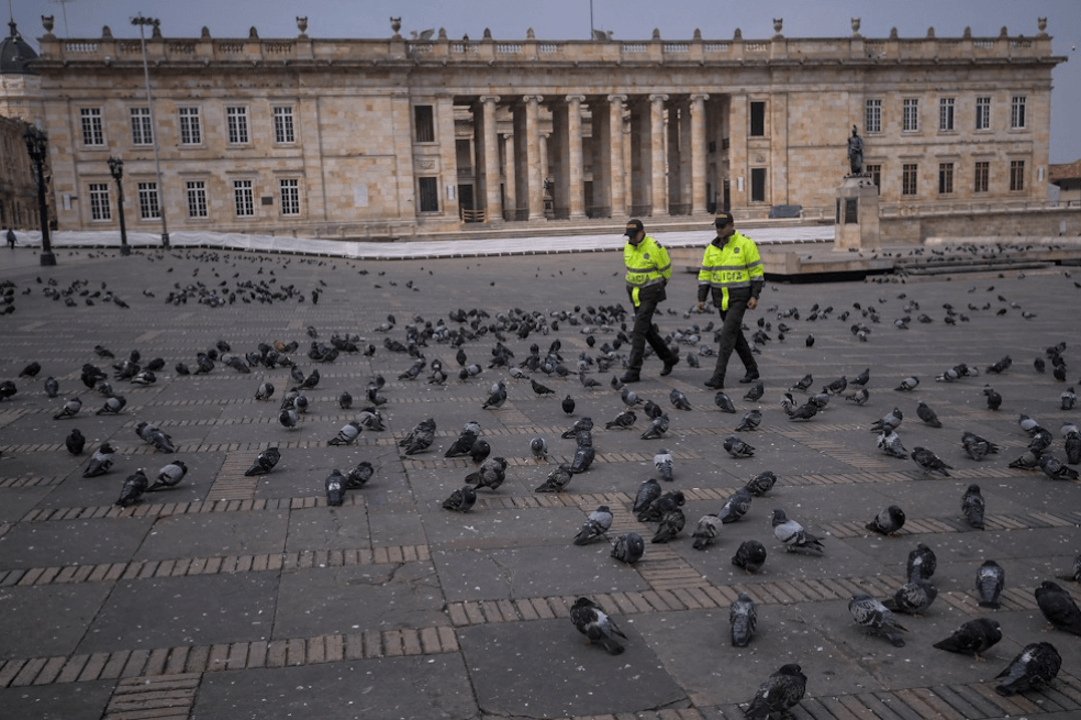 Este es el panorama en la calles de Bogotá durante simulacro preventivo