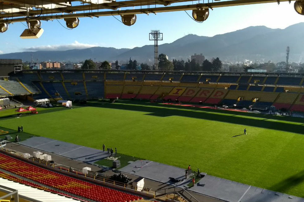 Así quedó la gramilla del estadio El Campín tras el concierto de Bruno Mars