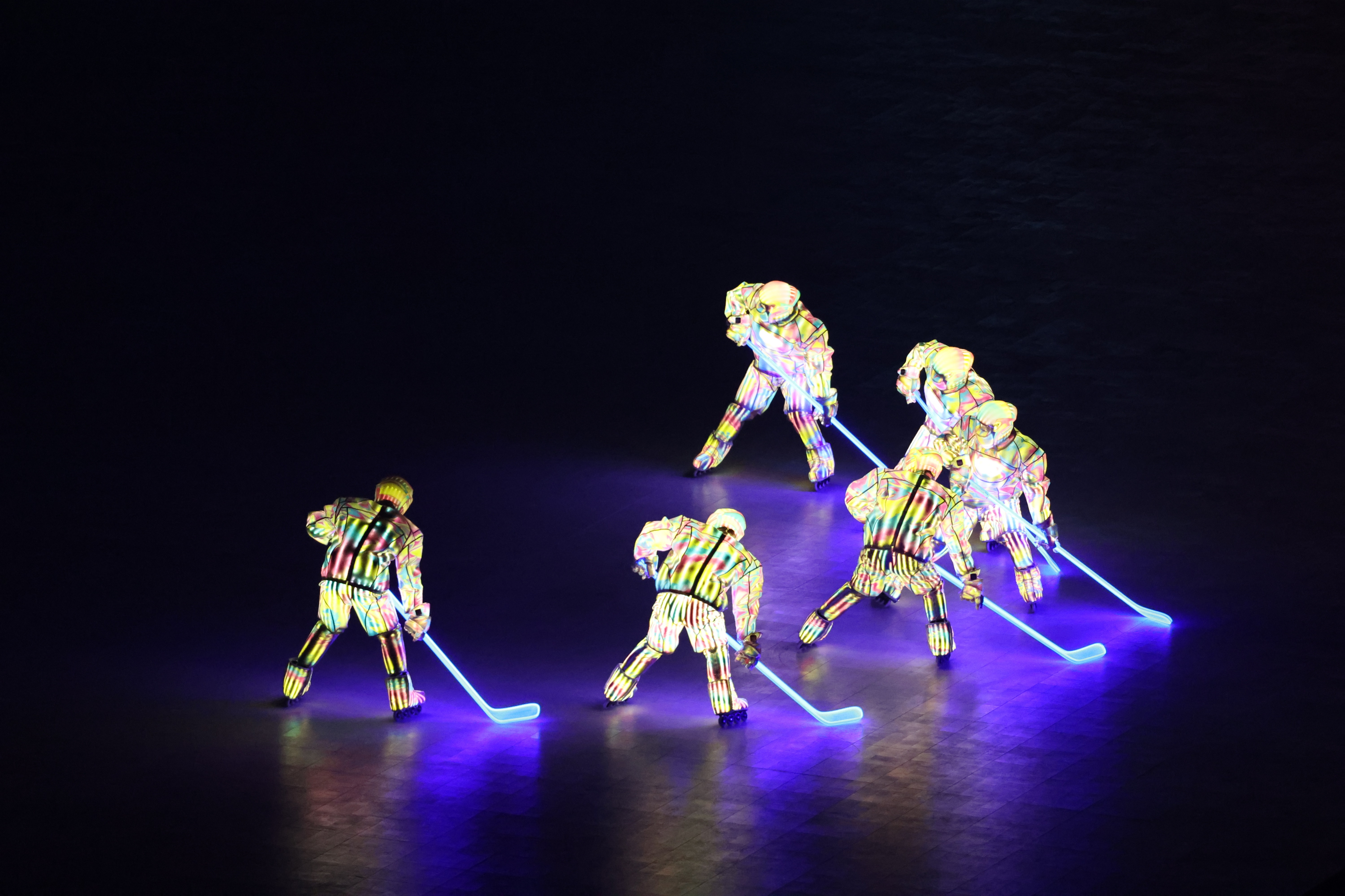 Beijing (China), 04/02/2022.- Artists perform during the Opening Ceremony for the Beijing 2022 Olympic Games at the National Stadium, also known as Bird's Nest, in Beijing China, 04 February 2022. EFE/EPA/FAZRY ISMAIL