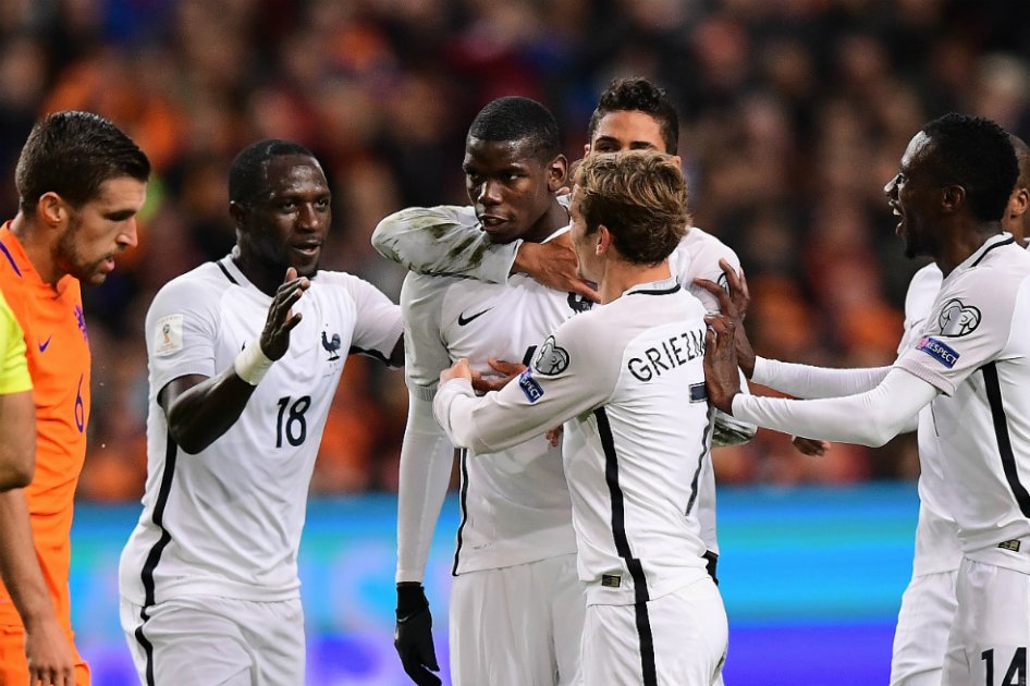 Francia venció a Holanda con gol de Pogba y lidera su grupo en el camino a Rusia 2018