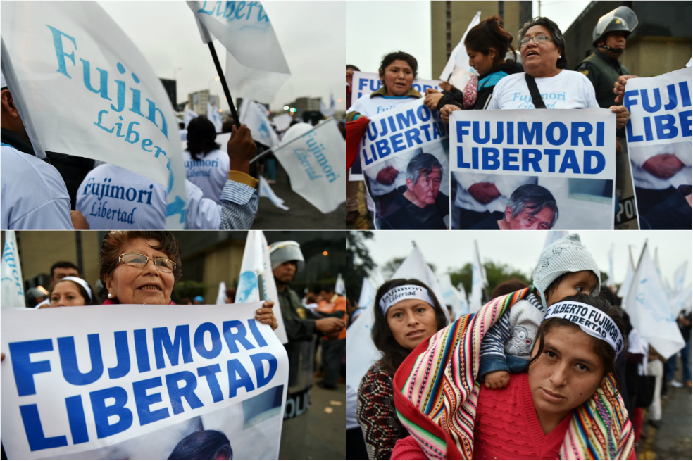 Imágenes: Seguidores de Alberto Fujimori marchan para pedir su libertad