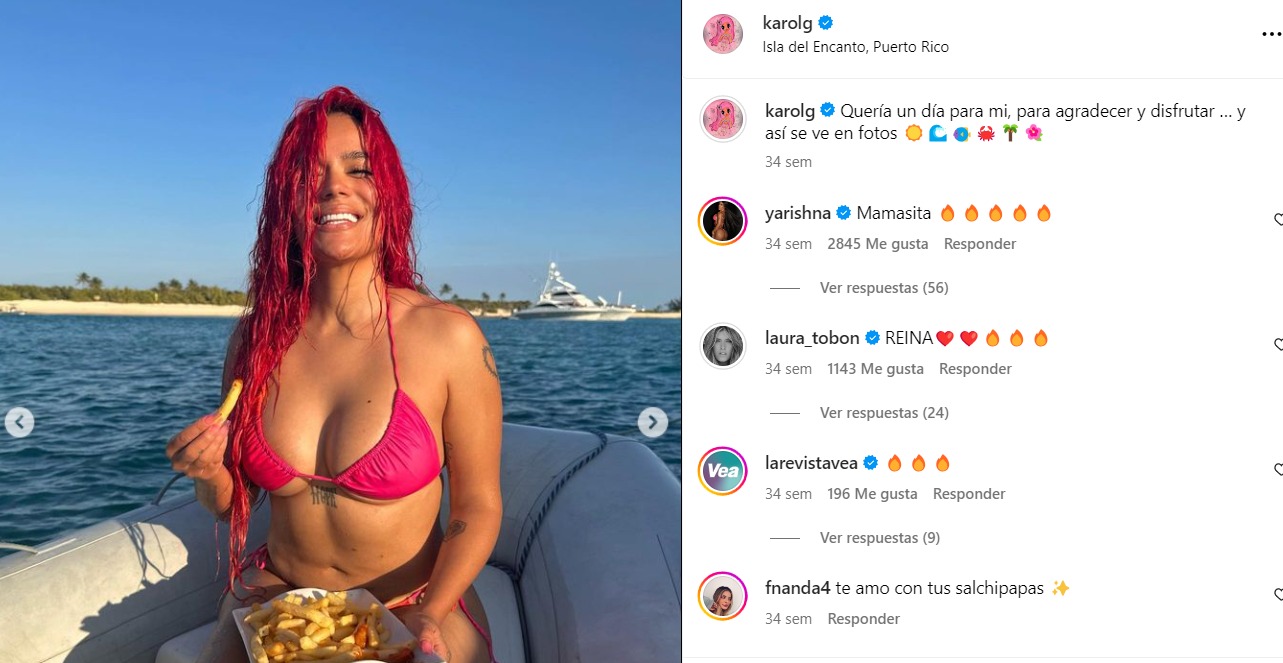 Estas son las mejores fotos de Karol G en vacaciones