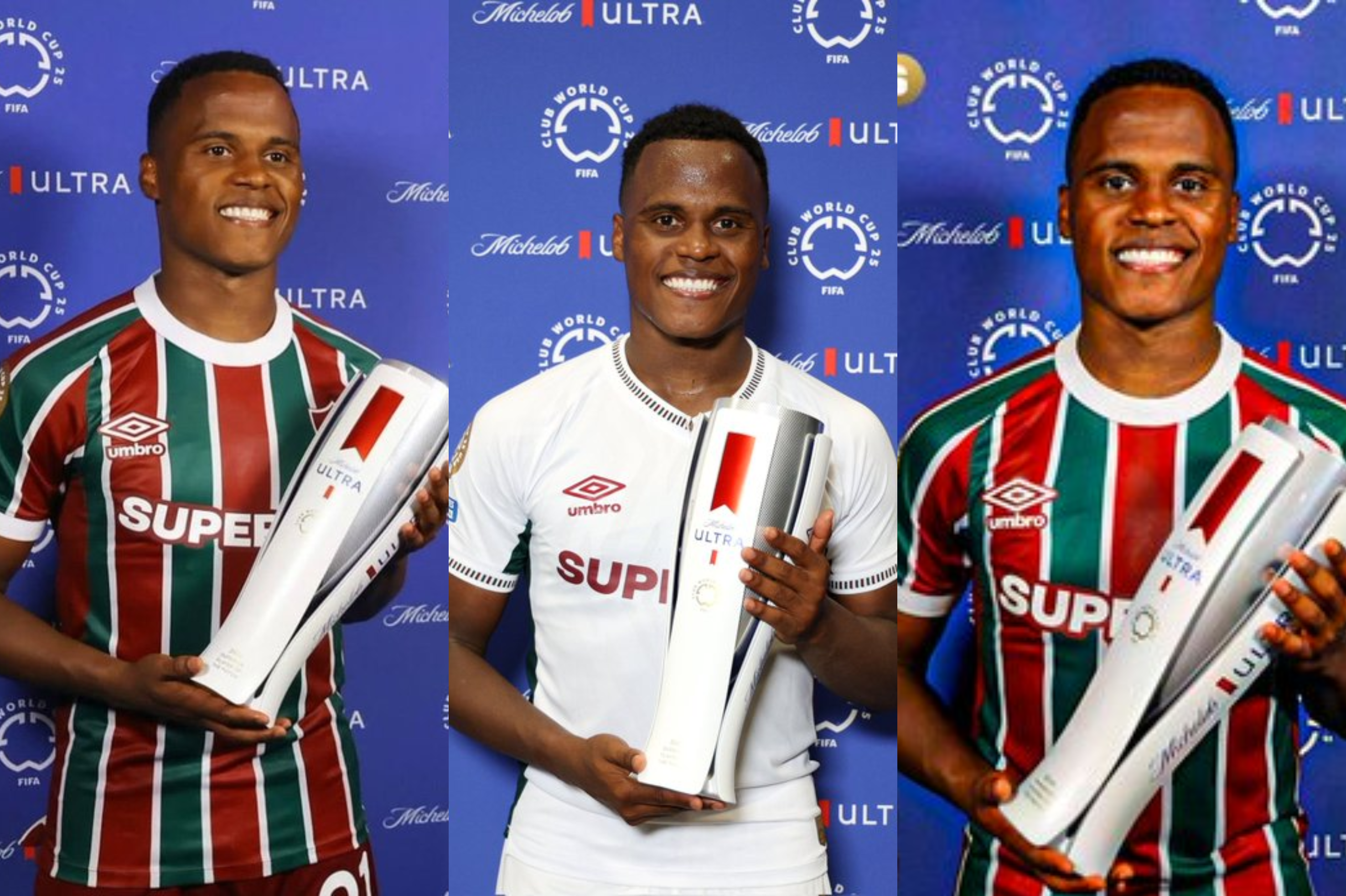 Jhon Arias, con sus premios a MVP en los partidos de Fluminense.