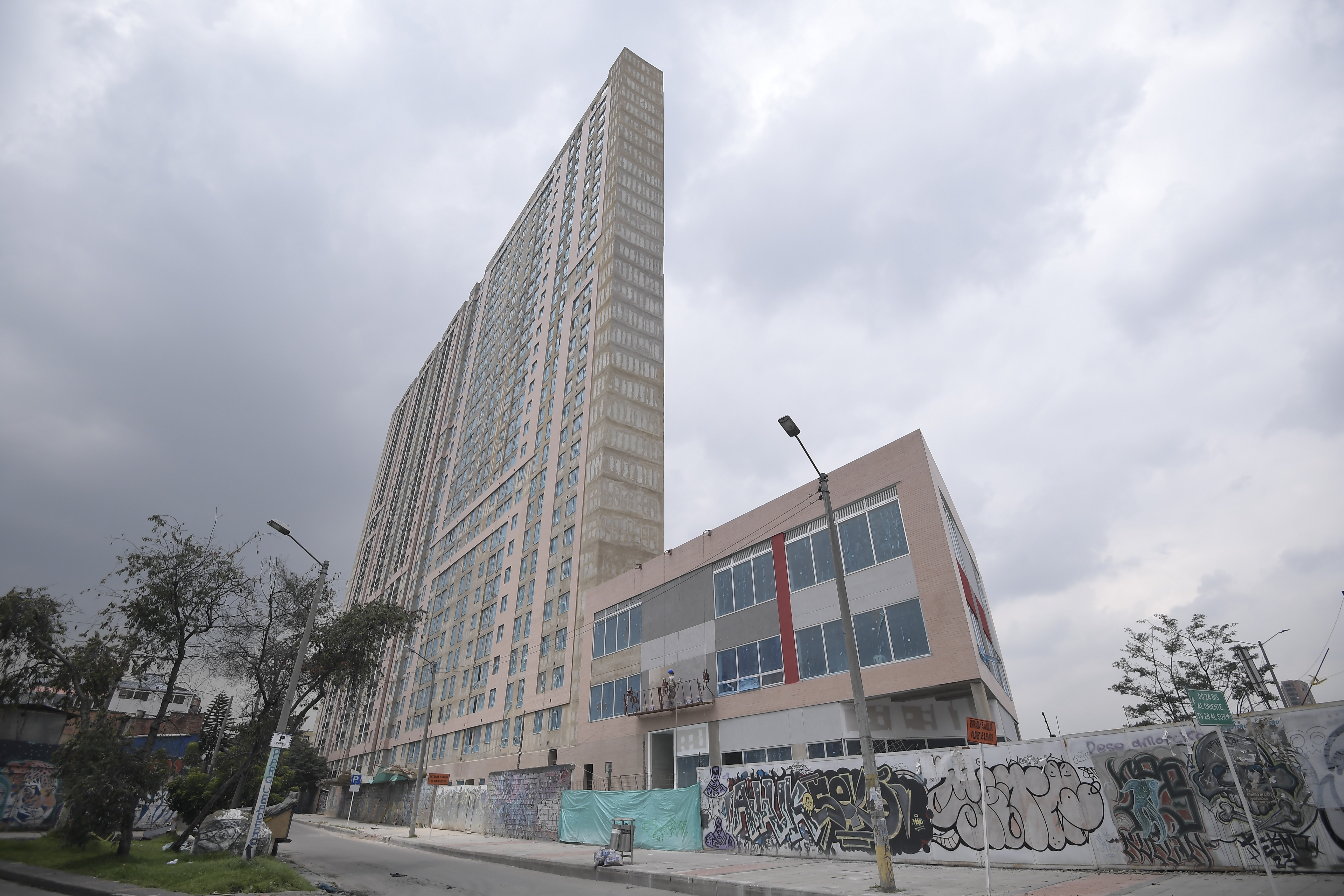 Obras de construcción de este edificio ubicado en la calle 26 con carrera 30, en Bogotá.