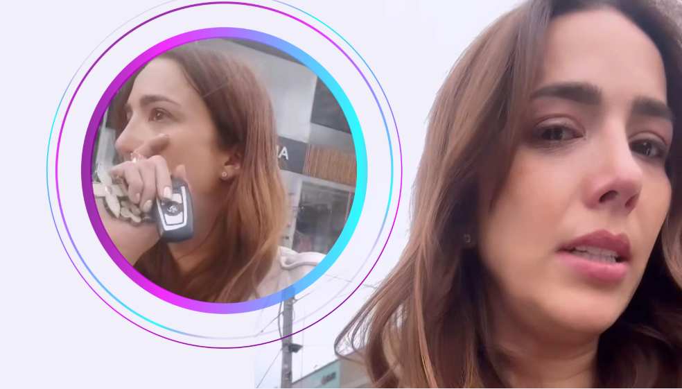 Violeta Bergonzi, del canal RCN, resultó llorando en la calle por angustiosa situación