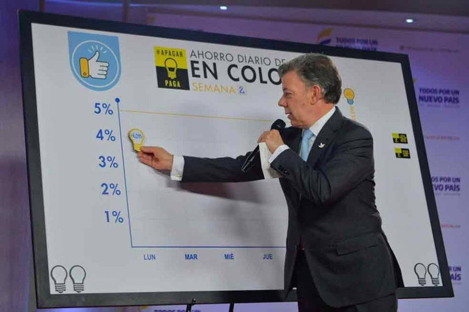 Ahorro de energía sigue siendo bajo, el lunes fue de 4.09%, dice Santos