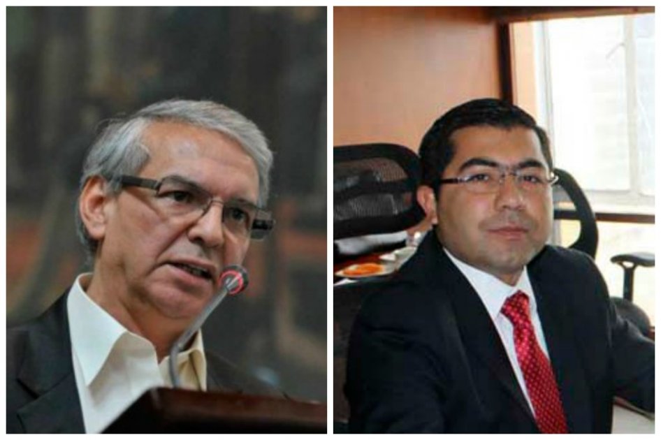 Ricardo Bonilla, , secretario de Hacienda del Distrito y Alfred Ignacio Ballesteros Alarcón, director General de la CAR de Cundinamarca.