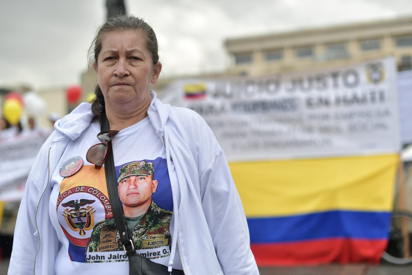 María Irene Gómez, madre del militar en retiro John Jairo Ramírez.