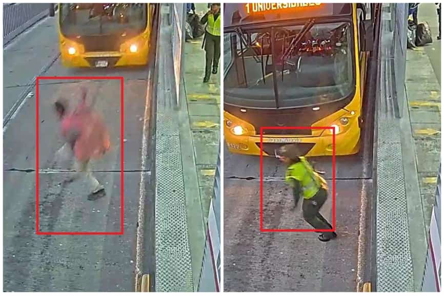 En heroica acción, patrullera persiguió a ladrón que robó un bolso en Transmilenio