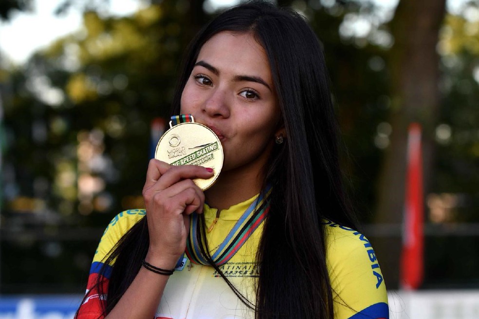 La patinadora bogotana Gabriela Rueda se formó en el Club Tequendama y ha ganado títulos mundiales y olímpicos de la juventud. / Cortesía