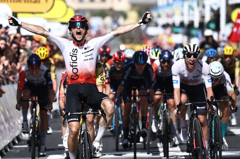 Victor Lafay atacó a los favoritos y ganó la segunda etapa del Tour de Francia