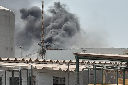 Se incendia planta de Tecnoglass al norte de Barranquilla